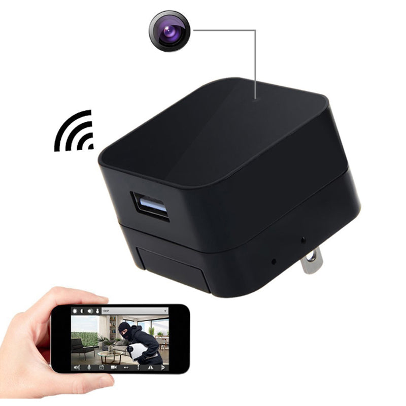 Night vision spy camera wall charger